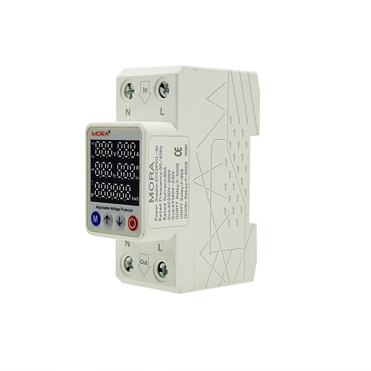 2P Smart Voltage Protector Type M Vijf digitale displays